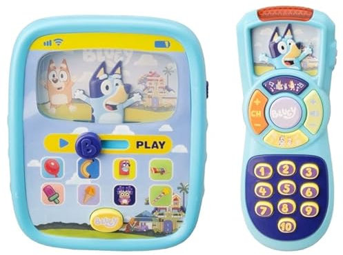 FAHAAM Remote Control & Tablet Twin Pack, Twin Pack Interactive Toy Set, Ring Learning Phone, Phone and Tablet with Theme Tune, Official Character, Toy Phone With Voice Activation, Games & Numbers.