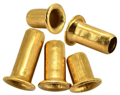 Remache hueco de latón GB876, 100-500 unidades, M0.9, M1.3, M1.5, M1.7, M2, M2.3, M2.5, M3, M3.5, M4, for placa de circuito impreso.(2mm,M3 (100Pcs))