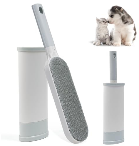 Ulluthu Cepillo Quitapelos Doble Cara Autolimpiante - Reutilizable para Ropa, Sofás y Coches - Azul Cielo - Elimina Pelo de Mascotas, Pelusas y Polvo sin Esfuerzo