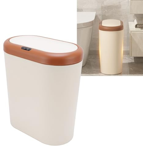 Tyenaza 12,5L Smart Sensor papperskorg, beröringsfri soptunna Automatisk sensor soptunna med lock för köket i badrummet (batterier ingår ej)