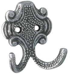 Siro 431/ZN8 eisenfärbig brüniert Mantelhaken Kufstein Breite 61 mm, Höhe 66 mm,Zinkdruckguss, 19 mm LA