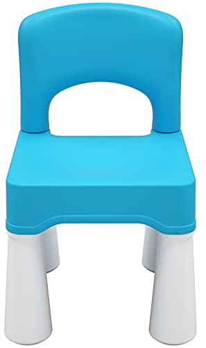 burgkidz Sturdy Ergonomic Toddler Chair: 9.3in Seat, 3+ Years, Blue, in/Out