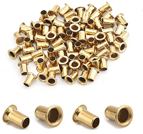 MroMax Lot de 200 rivets creux M4 x 6 mm en cuivre à double face pour circuit imprimé