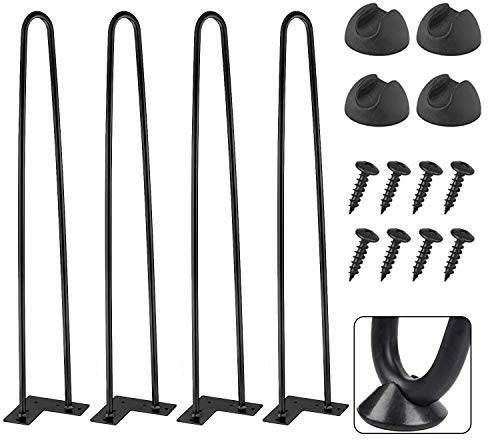 EconoHome Metal Hairpin Legs 28 inch - Modern Table & Desk Legs for DIY Projects