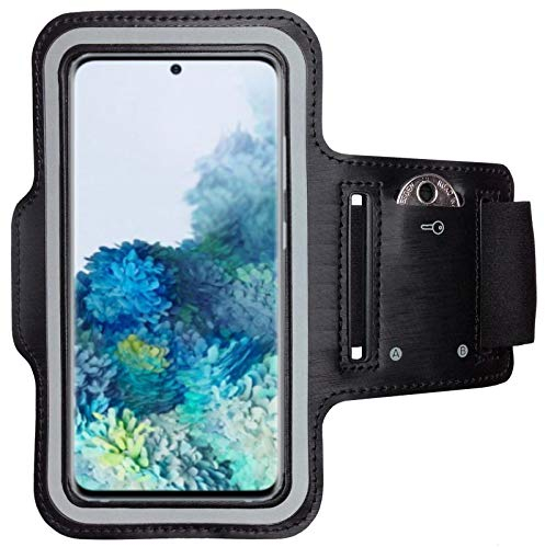 CoverKingz Brassard de Sport pour Samsung Galaxy S20 FE - Brassard pour Smartphone, Accessoire de Sport avec Poche pour Les clés Galaxy S20 FE - Accessoire Sport, Brassard téléphone Portable Noir