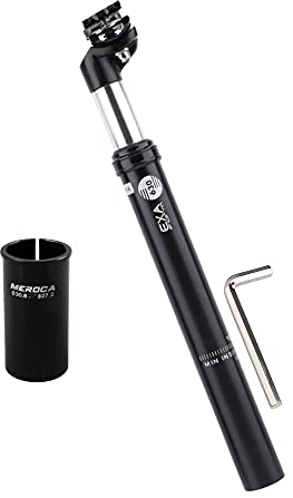 Spring Federsattelstütze mit 27,2/ 30,9 oder 31,6 mm Durchmesser / Aufhängung Aluminium Sattelstütze, 350mm Länge / Fahrrad Sattelstütze gefedert für E-Bike, MTB, Trekking Citybike(Schwarz 30,8)