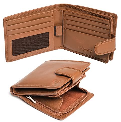 Lavalen® Geldbörse Herren Leder - Portmonee Herren Groß - Portemonnaie Herren Leder Handgemachte - Geldbeutel Herren - Brieftasche Herren mit Münzfach - Geschenke für Männer Geschenke.