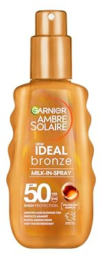 Garnier Ambre Solaire Ideal Bronze Milk-In Tanning Spray SPF50 (150ml)