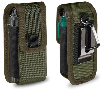 KENOBEE Funda multiherramienta, funda con bolsillos compatible con Leatherman Wave Plus Wingman Surge Rebar Rev, pequeña bolsa de herramientas con clip para cinturón, bolsa EDC para camping senderismo