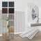 HEXIM Akustikpaneele 138,5x60cm - flexible Lamellenwand Holz MDF Wandpaneele Lamellenverkleidung Wandverkleidung Innendekoration schalldämmend (6 Paneele / 4,98 m² White - APH11)