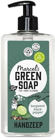 Marcel's Green Soap - Savon Pour les Mains Poivre Noir & Bergamote - Savon liquide - Vegan - 500 ml