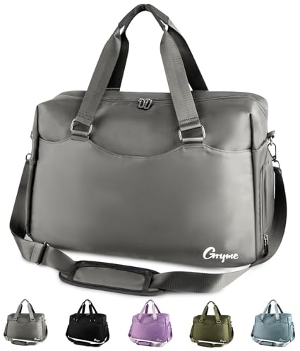Gryme Gym Bag with Shoe Compartment and Laptop Compartment, Travel Duffle Bag for Men & Women, Sports Tote Bag for Weekender Overnight Carry On Swimming Workout