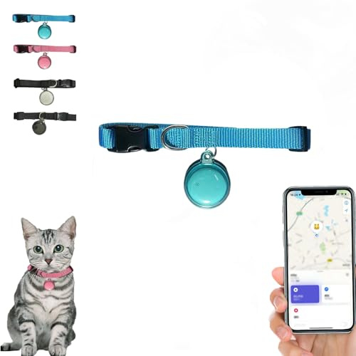 Mini rastreador de mascotas, localizador GPS impermeable para perros y gatos, diseño en forma de campana para seguimiento en tiempo real en todo el mundo, fácil fijación a cualquier collar para máxima