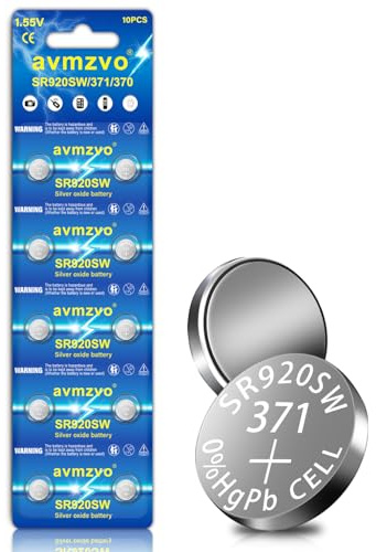 avmzvo SR920 - Pilas de botón SR920SW 370 V371 AG6 LR920 LR69,10 unidades