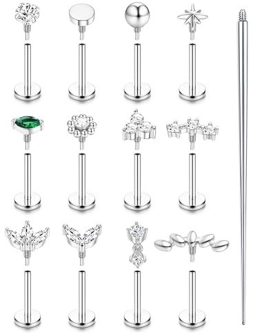 KRFY Tragus Piercing Jewellery Internally Threaded Helix Piercing-8mm-18GS