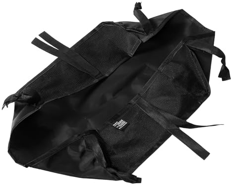 Bolsa de Almacenamiento para Cochecito de Malla, Negra, Poliéster | Cesta de Limpieza, Portátil y Ligera, Fácil Instalación, para Carrito de Compras y Paseo