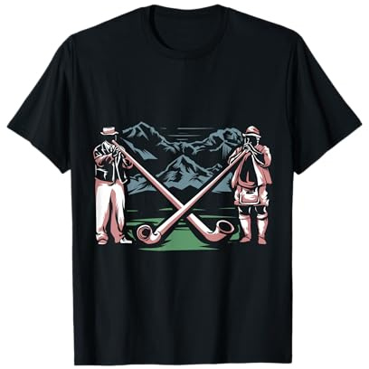 Écho Alpin Expérience Sonore Cor des Alpes Alphorn T-Shirt