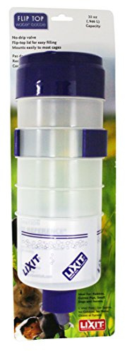 Lixit® Lever Valve Top Fill No Drip Water Bottles for Rabbits, Chinchillas, Ferrets, Guinea Pigs and Adult Rats (Purple (Pack of 1), 32 Ounce)