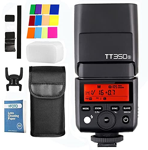 Godox TT350S Mini Flash 2.4G TTL HSS 1/8000S GN36 Inalambrico Cámara Flash para Sony DSLR A7RII A7R A58 A99 ILCE6000L A7II Cámaras(TT350S)