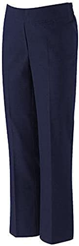 RASH ACCESSORIES Pantaloni per uniforme scolastica da ragazza, vestibilità aderente, con elastico in vita, età 3-16 anni, gamba sottile, Marina Militare, 11-12 Years Slim