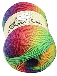 Verschiedenen Farben Baumwollgarn zum Häkeln, MoreChioce Regenbogenfarbenes Weiche Wollgarn Handgemachtes Häkelgarn Mehrfarbiges Häkelgarn mit Farbverlauf 400m 100g Garn für DIY-Häkelstricken,Typ L