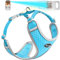 ThinkPet Reflektierendes Atmungsaktives Soft Air Mesh mit QR Code Hundemarke Welpe Choke Free Over Head Vest Harness für Welpen Small Medium Hunde und Katzen X-Klein Hellblau