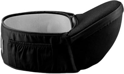 Baby Hüftsitzträger mit Taschen, Einstellbar Hüftsitz Babytrage, Hipseat Baby Carrier Babytrage, Ergonomische Taillenhocker für Neugeborene Kleinkinder im Alter von 0-36 Monaten (Schwarz)