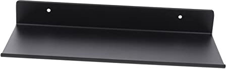 SOLUSTRE Wandmontiertes Badezimmer Aus Aluminium Ablage Für Handtücher Und Badezimmerutensilien Nagellose Montage Schwarzes Design Praktischer Organizer Für Bad