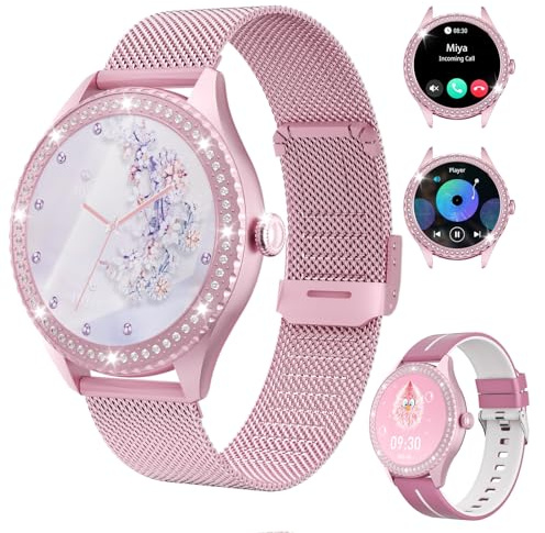 Homailida Montre Connectée pour Femmes 1,32 Montre de Fitness Étanche Moniteur de Fréquence Cardiaque et de Sommeil, 123 Modes Sportifs, Compteur de Pas, Compatible Android 5.0 & iOS 9.0+, Violet