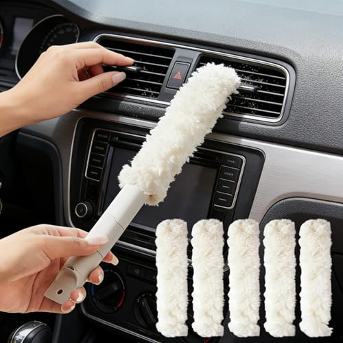 Spolverino lavabile Duster, Piumino Lavabile, Scopa con Microfibre Contro La Polvere, Spazzola per Pulizia Veneziana, Cattura Polvere Morbido per Tutte Le Superfici, Rimuove La Polvere Senza Fatica