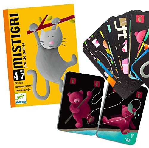 Djeco Kartenspiele - Mistrigri - Kartenpaare sammeln | 2-4 Spieler | Kinderspiel DJ05105