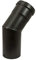 Kurvenbogen 45° Schornstein aus emailliertem Karbonstahl, schwarz für Pelletöfen und Holzöfen Sp 2 mm (Durchmesser 80 mm)