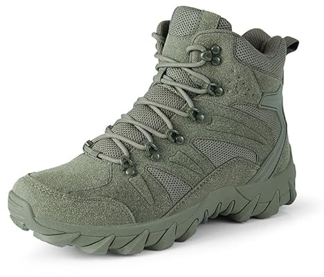 BLBK Stiefel wanderschuhe herren Tactical Kampfstiefel Outdoor Military Boots Männer Wanderschuhe zum Trekking, Jagen, Arbeitsstiefel, Armee Training, Combat Taktische(Grün02 43)
