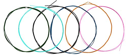 Klassische Gitarrensaiten, 6er-Set, Bunte Normalspannungs-Nylonsaiten für Klassische Gitarre, aus Legierung, für Professionelle Musiker, Musikschüler, Familien