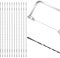 VooGenzek 12 PCS 4# Scroll Saw Blades With Spiral Teeth, Spiral Scroll Saw Blades, Cut Scroll Saw Blades, for Wood Cutting Sawing Carve (4#)