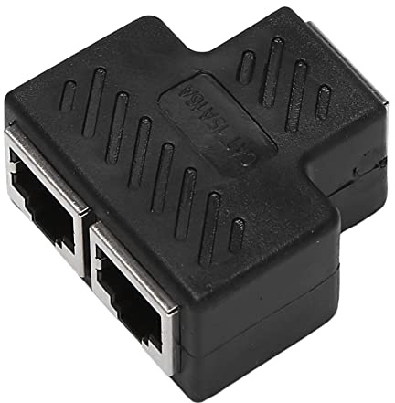 Malloy 2 Port RJ45 Splitter Adapter LAN Network Ethernet Extender Connector Plug Lot 1pcs