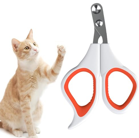 KSJEHW krallenschere Katzen, Edelstahl Krallenschneider,Sichere, Komfortable und Langlebige nagelschere für Kätzchen, Kaninchen und Kleintiere,Ergonomisches Design