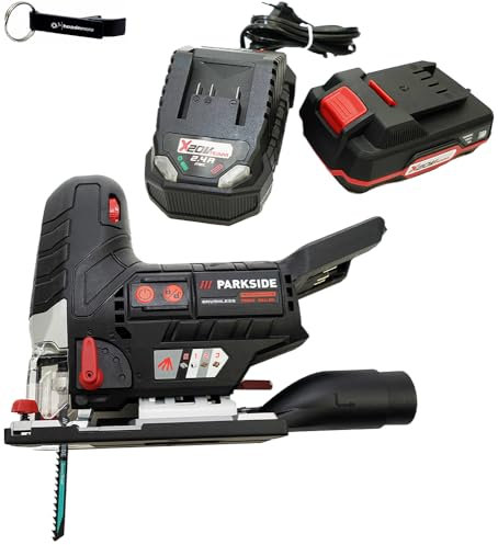 HEADNMORE® Bundle – Parkside PERFORMANCE® seghetto alternativo a batteria 20 V PSSPA 20 + portachiavi HEADNMORE® (batteria 1 x 2 Ah batteria)