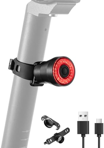ROCKBROS Luz Trasera Bicicleta 60 Lúmenes IP65 Impermeable