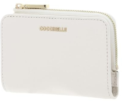 Coccinelle Cuir Porte-Monnaie Metallic Soft Wallet Pearl écru