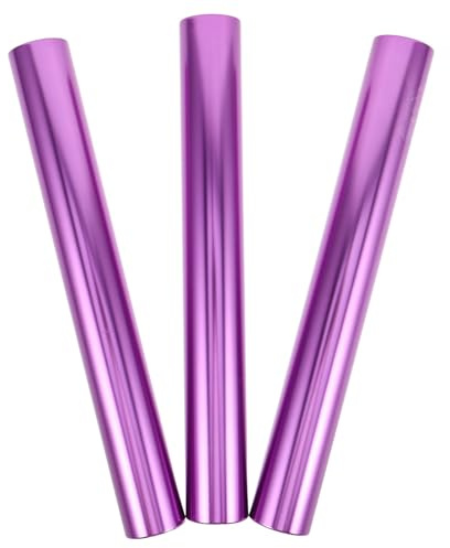 Healeved 3pcs Aluminum Alloy Relay Baton for Running Race Events with Lightweight Design and Enhanced Visibility, Suitable for Athlete and Student Team Relay Practices, Sturdy Track Field