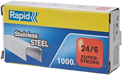 Rapid 24858100 Heftklammern 24/6mm Super Strong, rostfrei, 1000 Stück