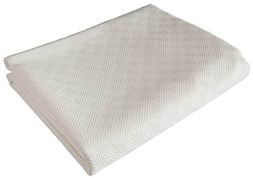 Venilia Tischschoner Bulgomme Oval, Tischdecke, rutschfest stossdämpfend pflegeleicht flüssigkeitsundurchlässig, PVC-Polyester, weiß, 135 x 220 cm