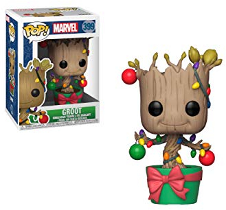 Funko Pop! Bobble: Marvel: Holiday Groot mit Lights and Ornaments - Marvel Comics - Vinyl-Sammelfigur - Geschenkidee - Offizielle Handelswaren - Spielzeug Für Kinder und Erwachsene