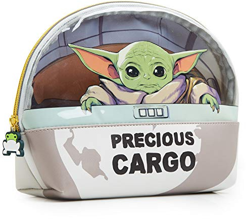 Disney Toiletry Bag for Women and Teens - Cute Travel Accessories, Make Up Bag (Green Baby Yoda)