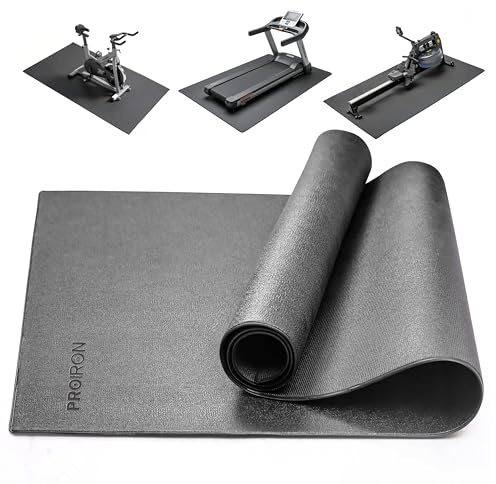 PROIRON Tapis Home Trainer Protection des Sols Tapis de Sport Fitness a la Maison pour Machines d'entraînements physiques Pour vélos d’appartements, Rameurs, Station de Musculation,200x92x0.5 cm
