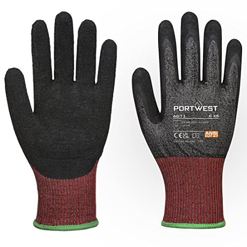 Portwest - Gants anti coupures de niveau F en PU lisse 6 - Noir