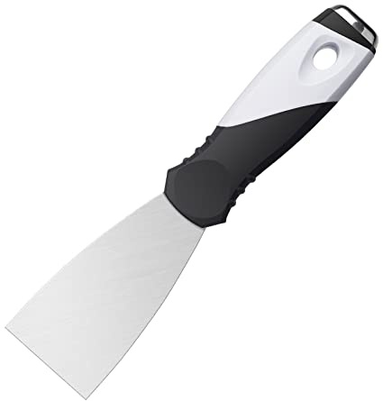 Mister Rui Paint Scraper, 2 Inch Metal Small Putty Knife Scraper Tool for Wood, Stainless Steel Knife with Hammer End, 2 Inch Paint Scraper Tool Taping Knife