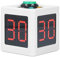 Würfel-Timer, Einstellbare Helligkeit, 3 Tasten, Digitaler Shot-Timer für Privates Poker (Weiss)