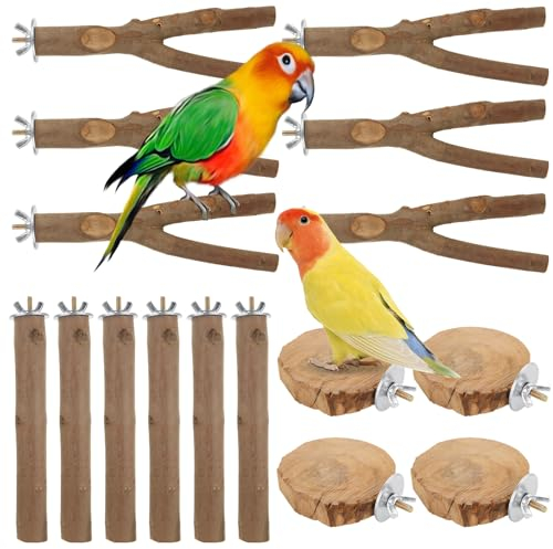 Vogel-Sitzstangen, Vogelstangen für Papageien und Wellensittiche